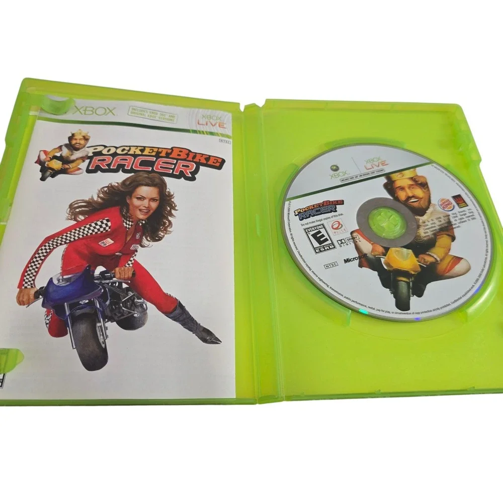 PocketBike Racer Xbox 360 Original Xbox CIB Complete Untested Burger King Promo